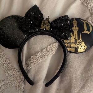 Black and Gold Sequin Castle Ears Headband